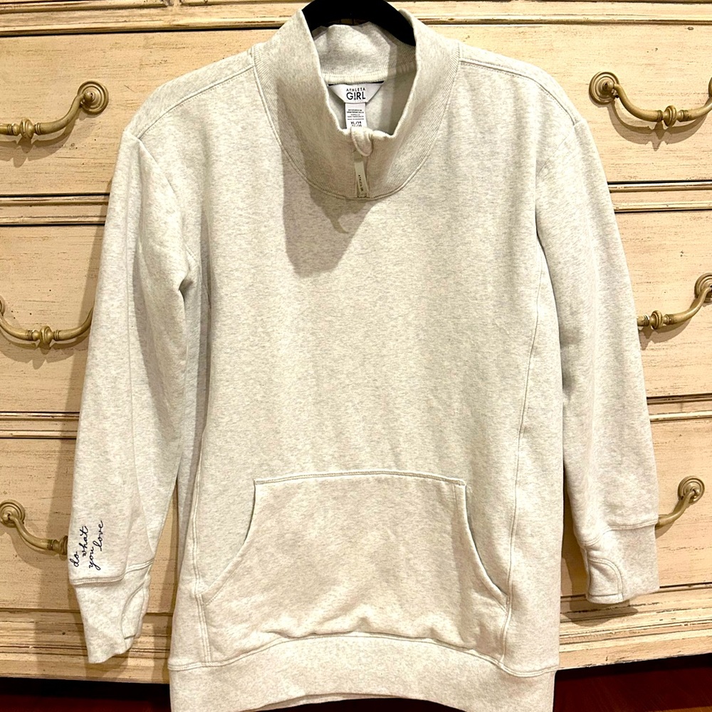 Athleta Girl Half-Zip Sweatshirt XL(14) Like New